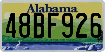 AL license plate 48BF926