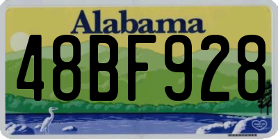 AL license plate 48BF928