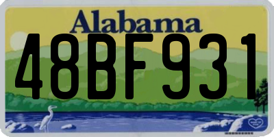 AL license plate 48BF931