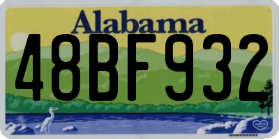 AL license plate 48BF932
