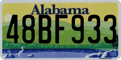 AL license plate 48BF933
