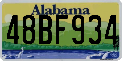 AL license plate 48BF934