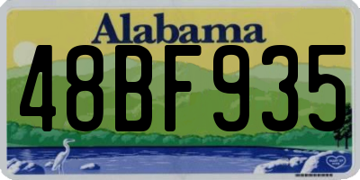 AL license plate 48BF935