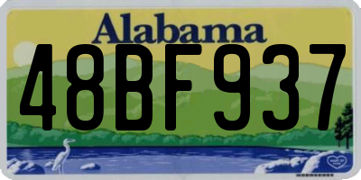 AL license plate 48BF937