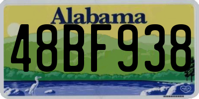 AL license plate 48BF938