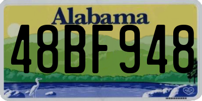 AL license plate 48BF948