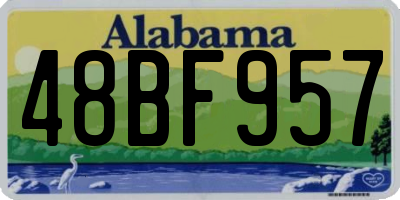AL license plate 48BF957