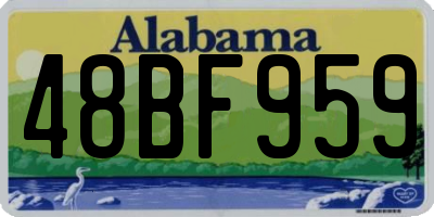 AL license plate 48BF959