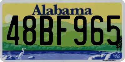 AL license plate 48BF965