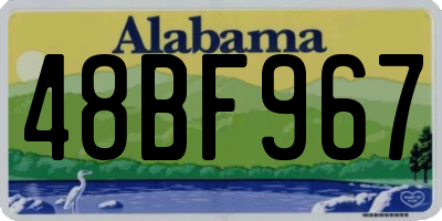 AL license plate 48BF967