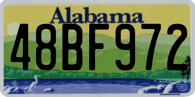 AL license plate 48BF972