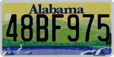 AL license plate 48BF975