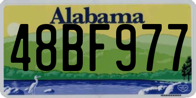 AL license plate 48BF977
