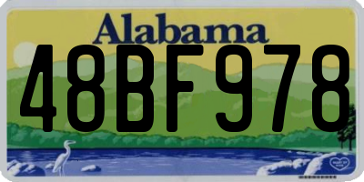 AL license plate 48BF978