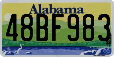AL license plate 48BF983