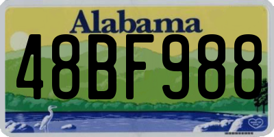 AL license plate 48BF988