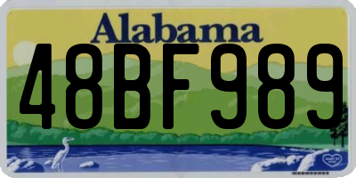 AL license plate 48BF989