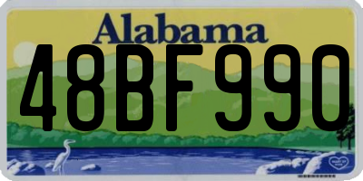 AL license plate 48BF990
