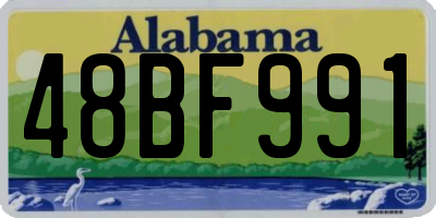 AL license plate 48BF991