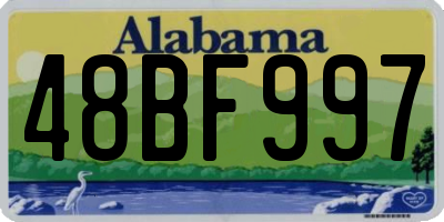 AL license plate 48BF997