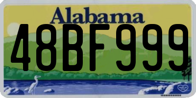 AL license plate 48BF999