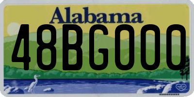 AL license plate 48BG000