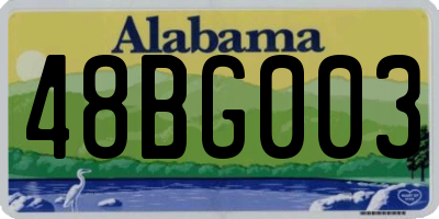 AL license plate 48BG003
