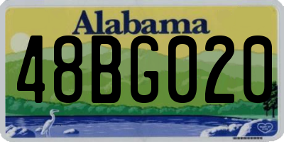 AL license plate 48BG020