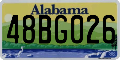 AL license plate 48BG026