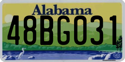 AL license plate 48BG031