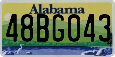 AL license plate 48BG043
