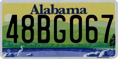AL license plate 48BG067
