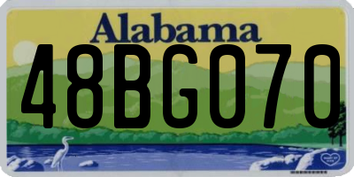 AL license plate 48BG070