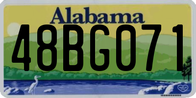 AL license plate 48BG071