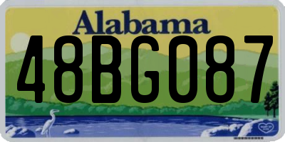 AL license plate 48BG087