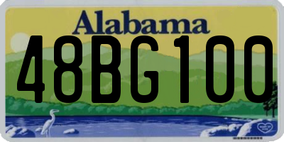 AL license plate 48BG100