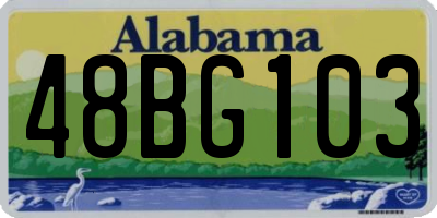 AL license plate 48BG103