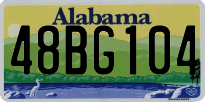 AL license plate 48BG104