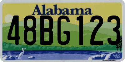 AL license plate 48BG123