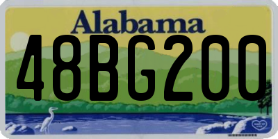 AL license plate 48BG200