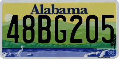 AL license plate 48BG205