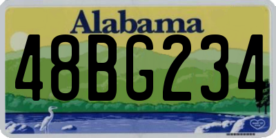 AL license plate 48BG234