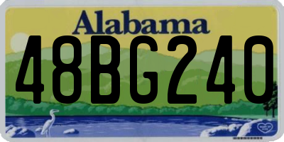 AL license plate 48BG240