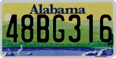 AL license plate 48BG316