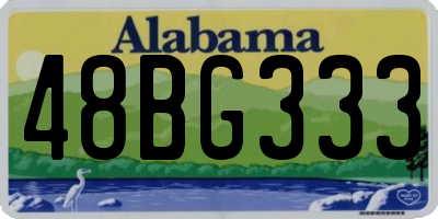 AL license plate 48BG333