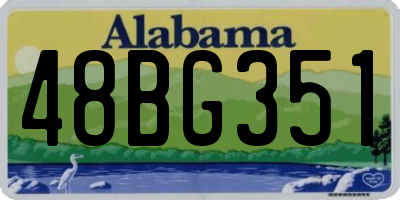 AL license plate 48BG351