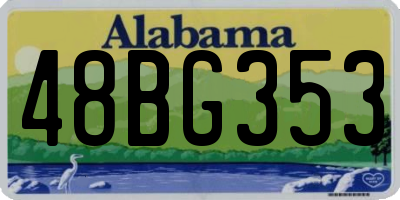 AL license plate 48BG353