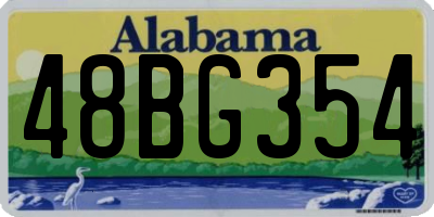 AL license plate 48BG354