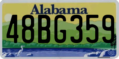 AL license plate 48BG359