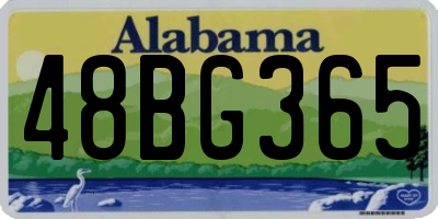 AL license plate 48BG365